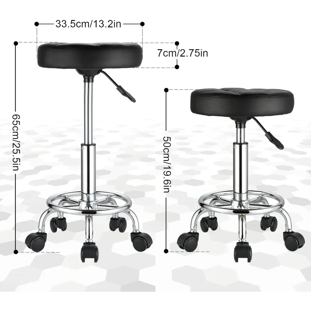 Leather Swivel Playing Stool