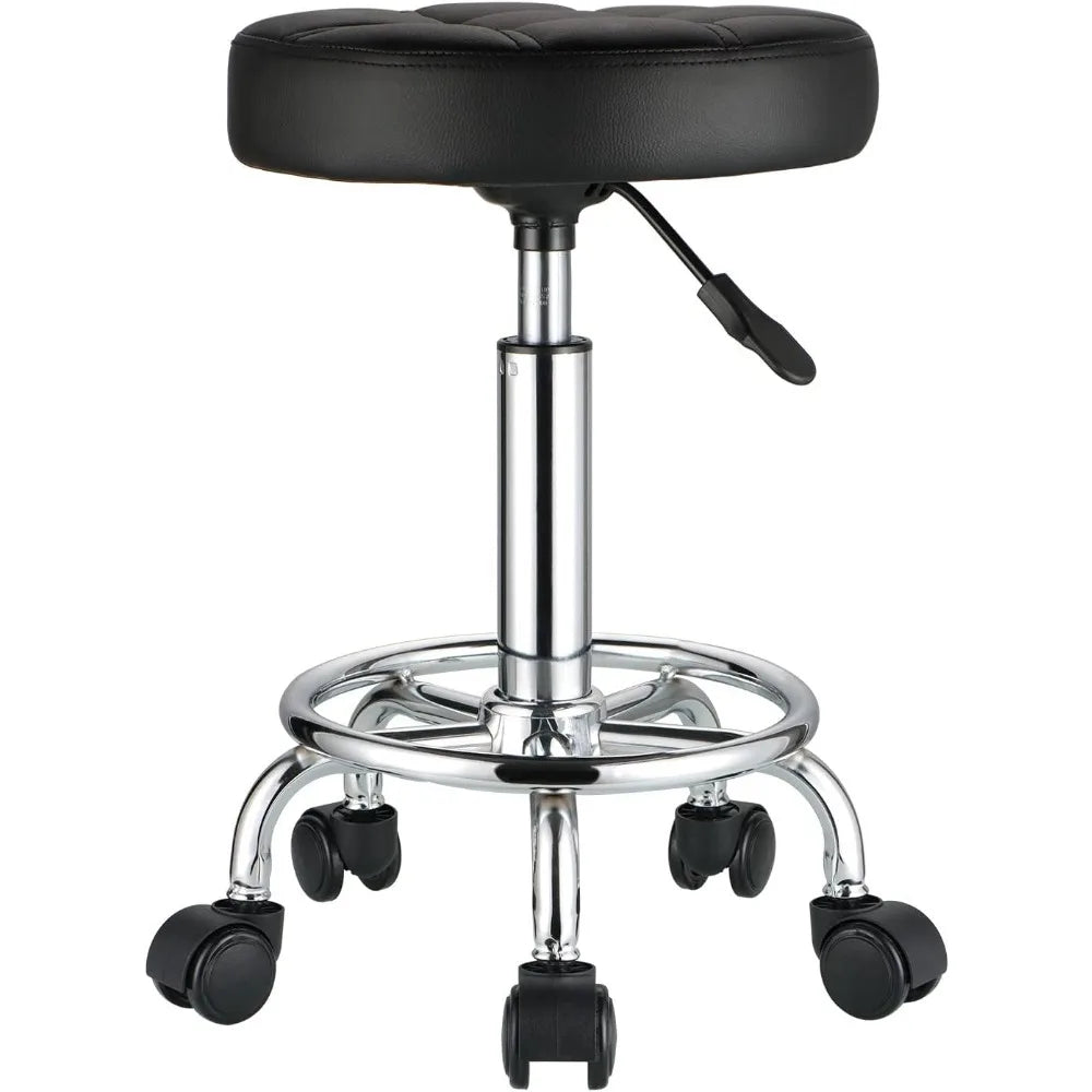 Leather Swivel Playing Stool