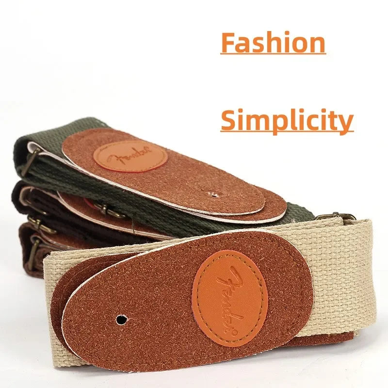 Natural Color Straps for Electric or Acoustic Guitars