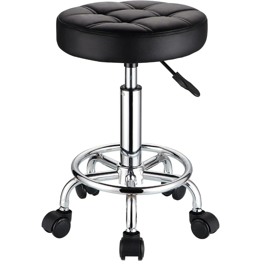 Leather Swivel Playing Stool