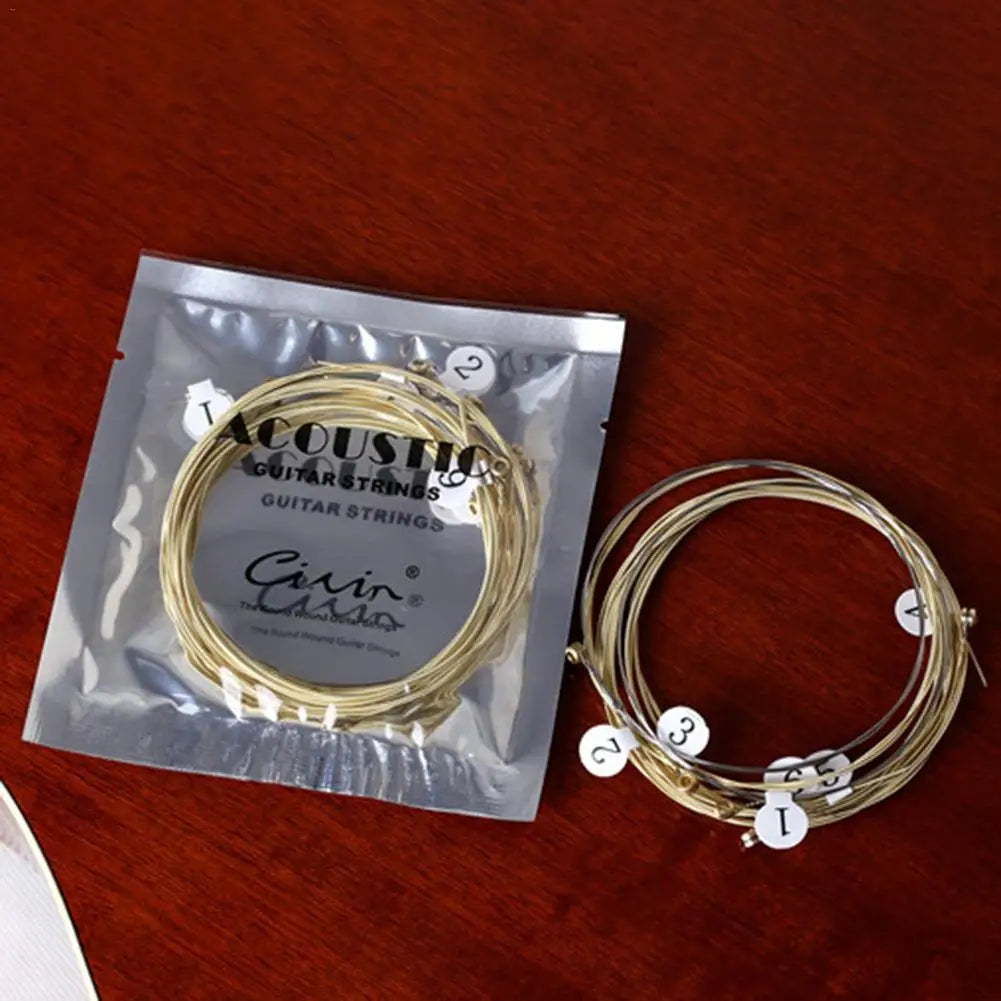 6pcs Brass Acoustic Guitar Strings