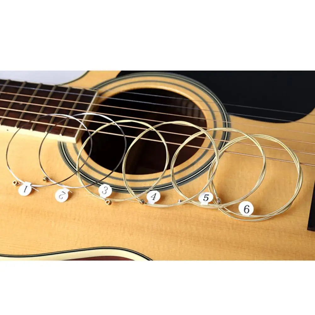 6pcs Brass Acoustic Guitar Strings