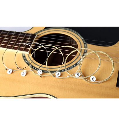 6pcs Brass Acoustic Guitar Strings