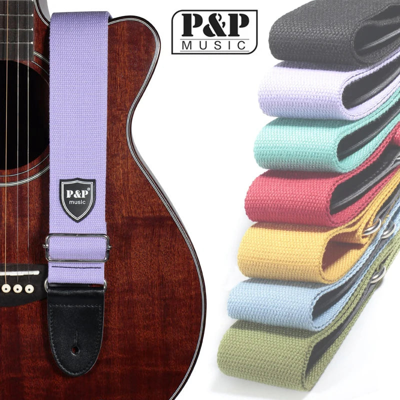 Colorful Straps for Electric or Acoustic Guitars