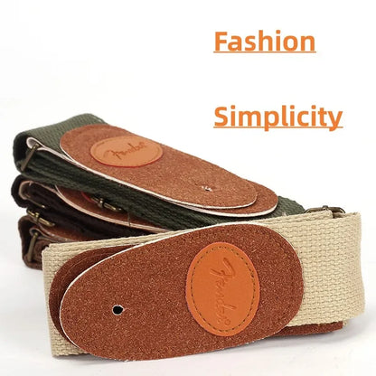Natural Color Straps for Electric or Acoustic Guitars