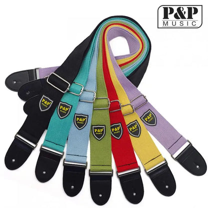 Colorful Straps for Electric or Acoustic Guitars