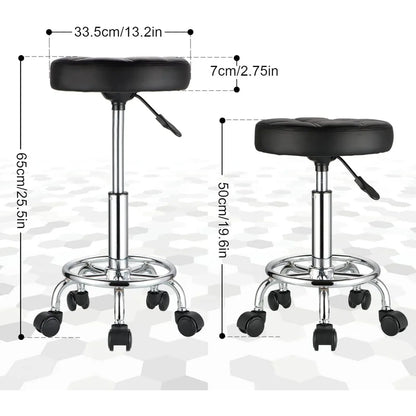 Leather Swivel Playing Stool
