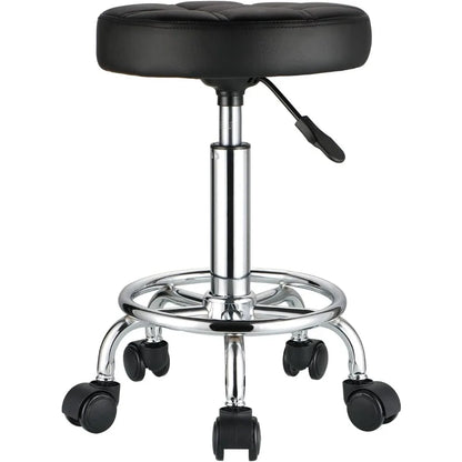 Leather Swivel Playing Stool